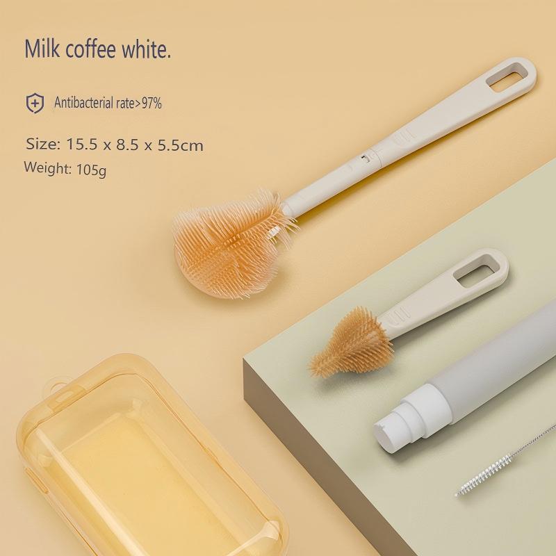 Baby silicone portable bottle cleaning brush travel set storage box