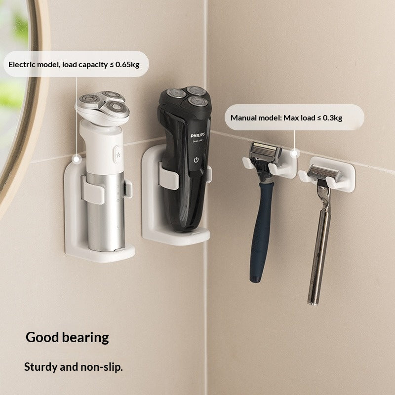 Razor bracket No punching hanger Electric razor storage rack Bathroom razor rack