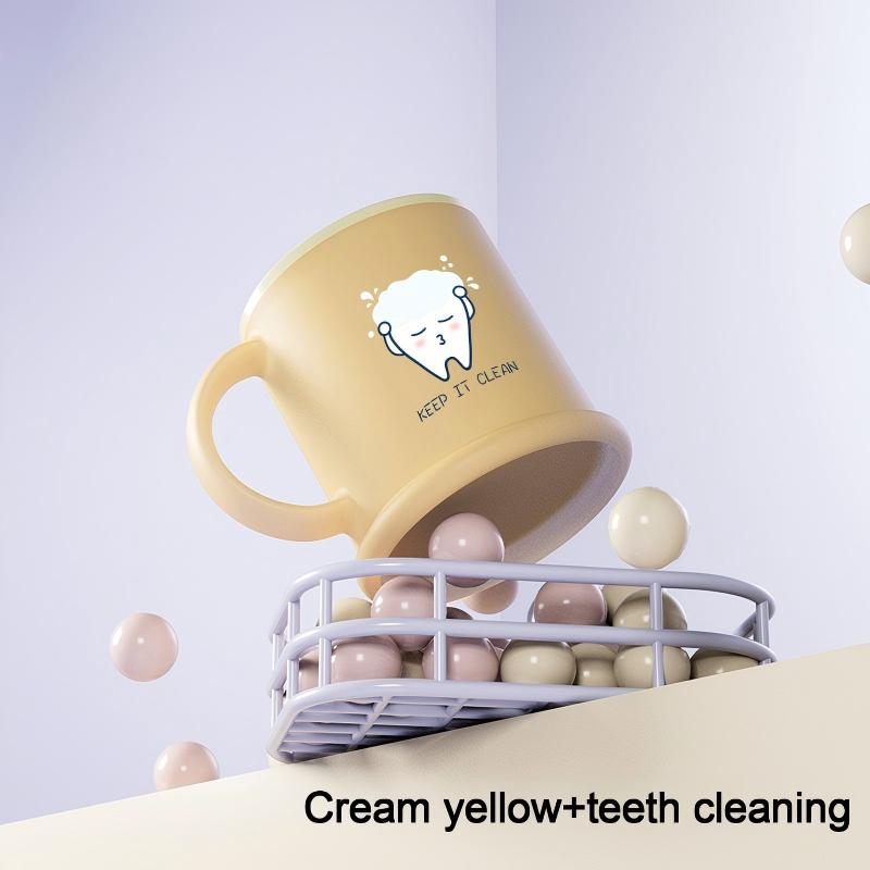 【Baby toothbrush cup】, fun cartoon mouthwash cup, drop-proof and heat-resistant, household mouthwash cup