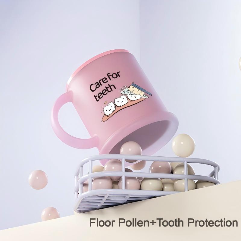 【Baby toothbrush cup】, fun cartoon mouthwash cup, drop-proof and heat-resistant, household mouthwash cup