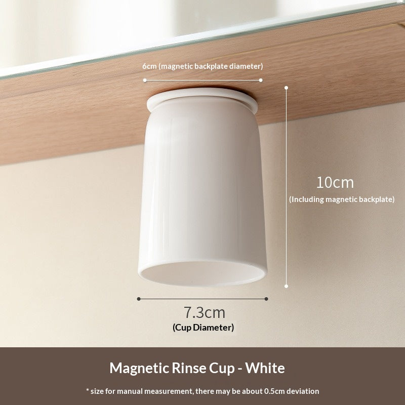 Toothbrush rack magnetic suction washing mouth cup upside down rack toothpaste mirror cabinet storage wall hanging tooth cylinder