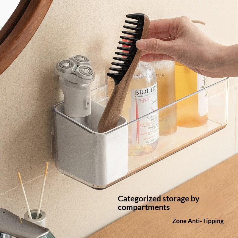 Toilet Shelf No Punching Bathroom Wash Desk Wall Storage Rack Wall Hanging Cosmetics Storage Box