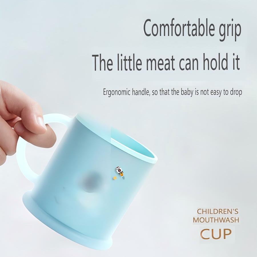 【Baby toothbrush cup】, fun cartoon mouthwash cup, drop-proof and heat-resistant, household mouthwash cup
