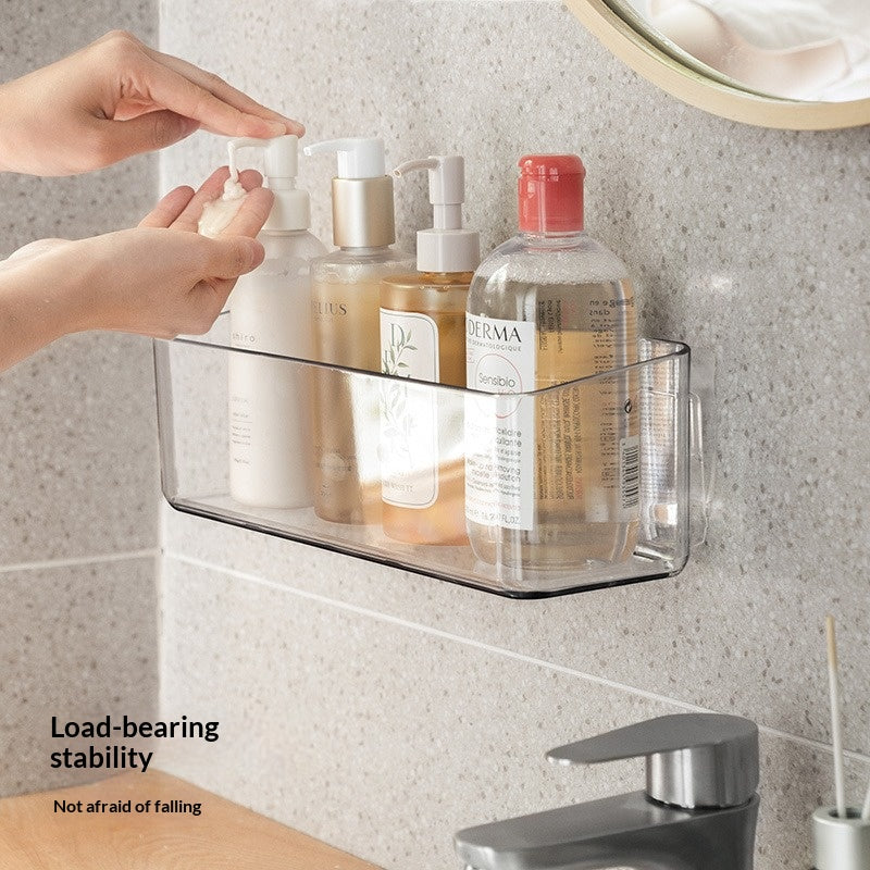 Toilet Shelf No Punching Bathroom Wash Desk Wall Storage Rack Wall Hanging Cosmetics Storage Box