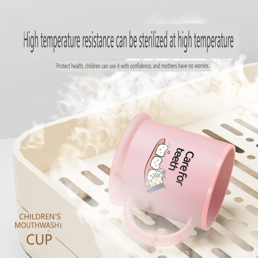 【Baby toothbrush cup】, fun cartoon mouthwash cup, drop-proof and heat-resistant, household mouthwash cup
