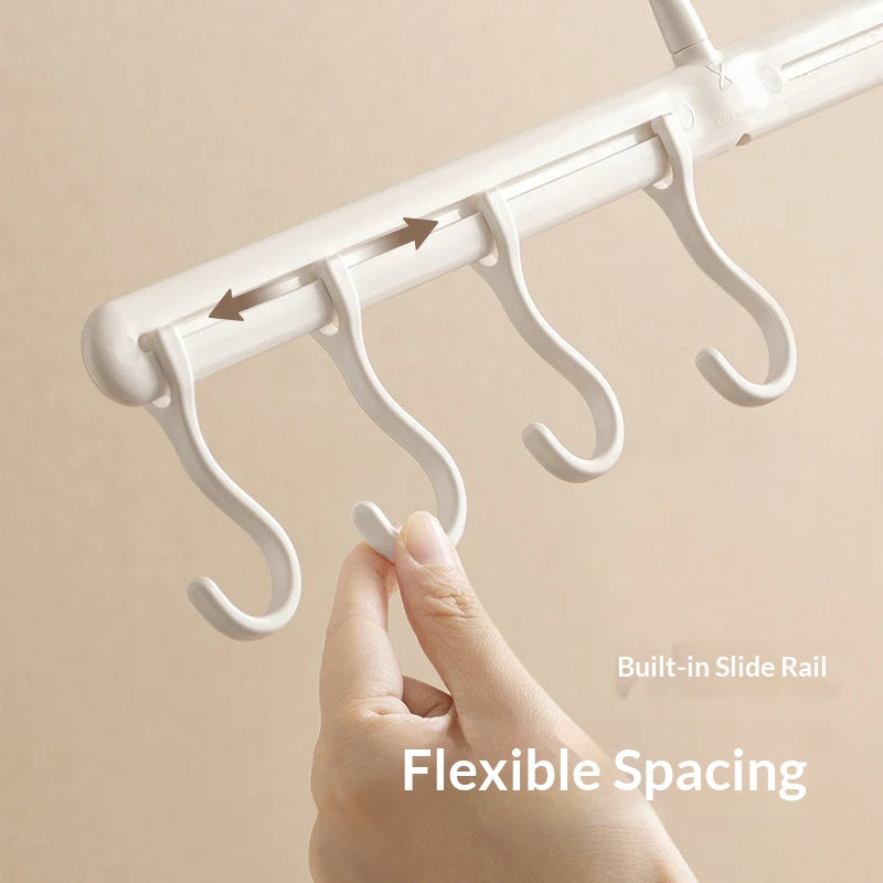 Household hanging hats, storage artifacts, clothes drying, hanging shelves, hooks, wardrobe finishing without traces, multi-clip hangers
