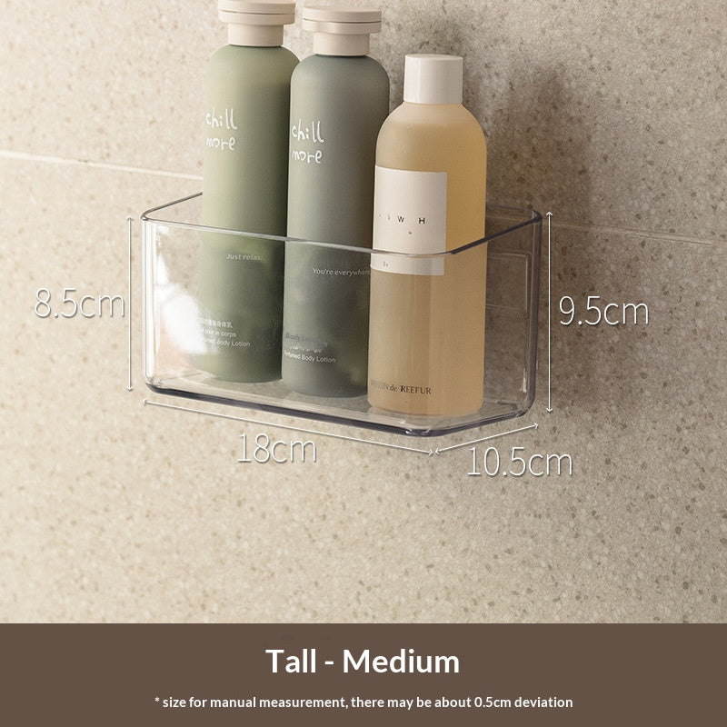 Toilet Shelf No Punching Bathroom Wash Desk Wall Storage Rack Wall Hanging Cosmetics Storage Box