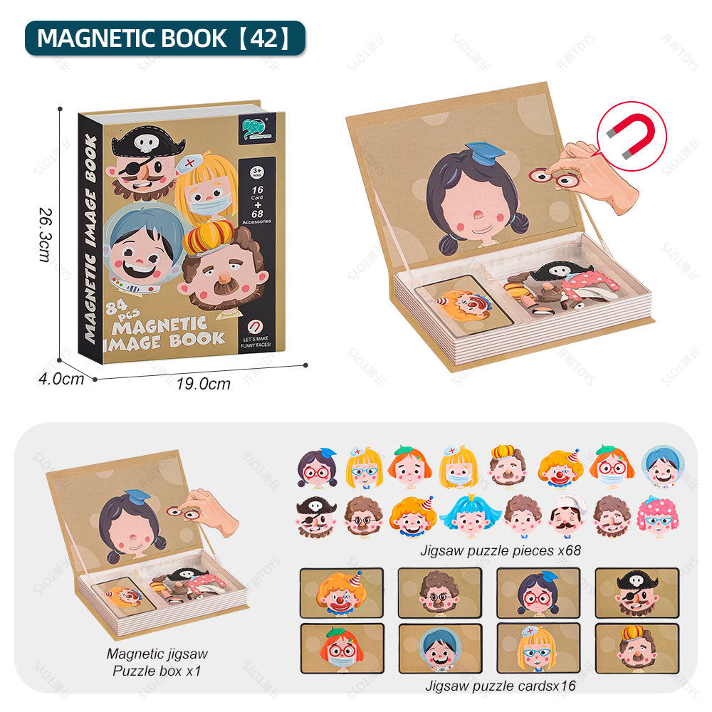[DIY Educational Magnetic Puzzle Book ],Infant and Toddler Magnetic Stickers,Early education toys and gifts