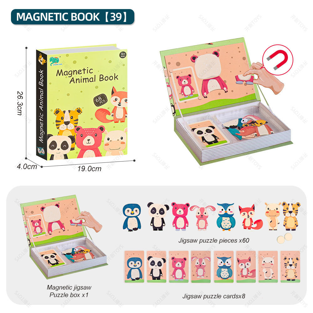 [DIY Educational Magnetic Puzzle Book ],Infant and Toddler Magnetic Stickers,Early education toys and gifts