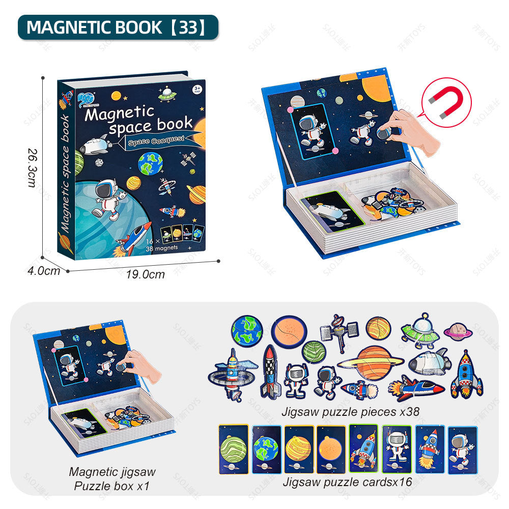 [DIY Educational Magnetic Puzzle Book ],Infant and Toddler Magnetic Stickers,Early education toys and gifts