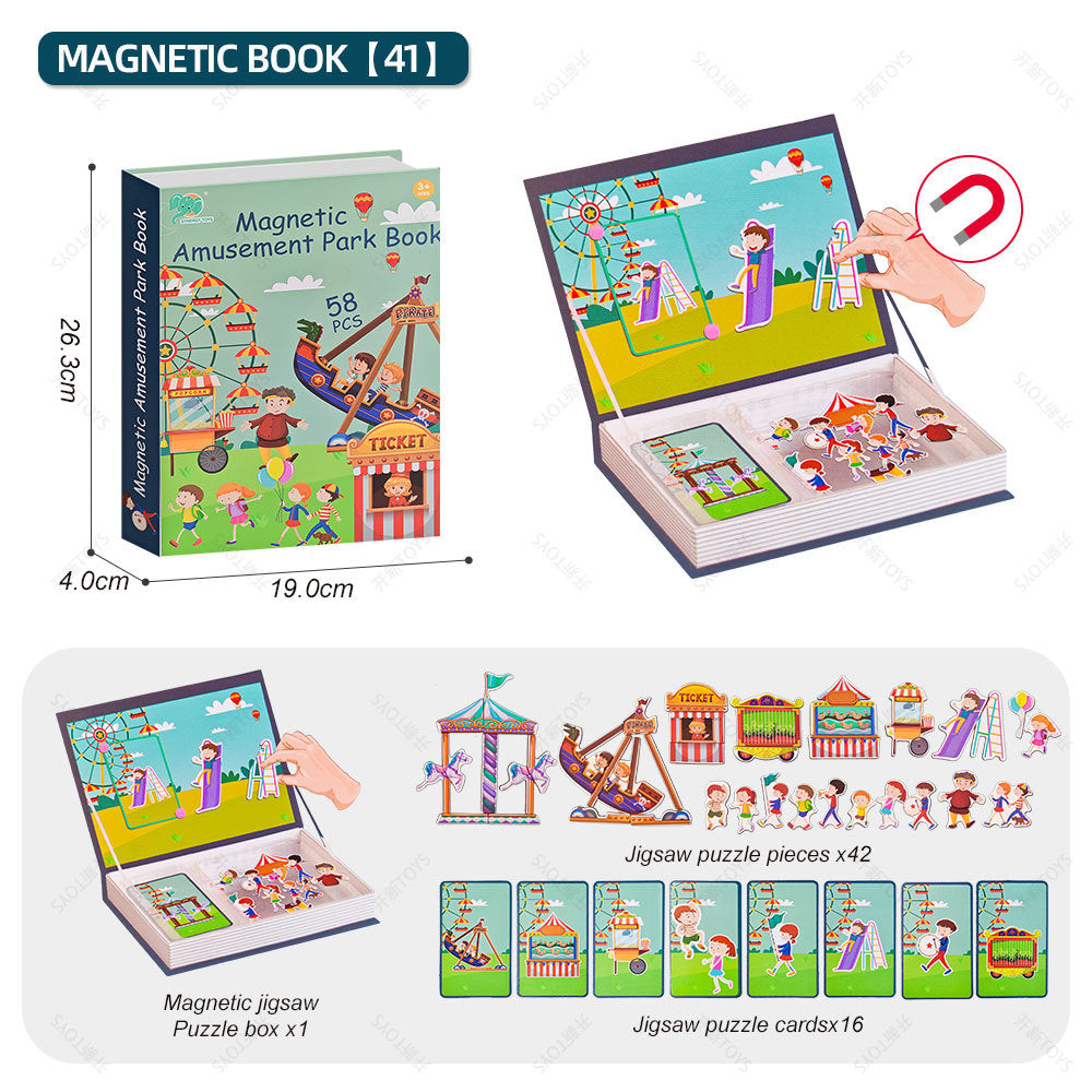 [DIY Educational Magnetic Puzzle Book ],Infant and Toddler Magnetic Stickers,Early education toys and gifts