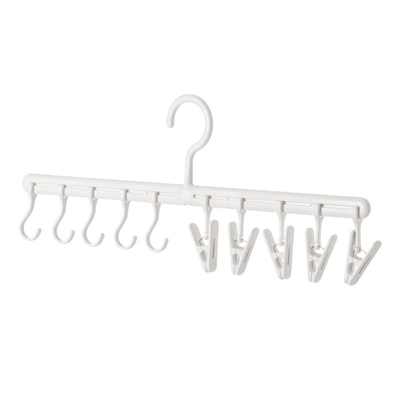 Household hanging hats, storage artifacts, clothes drying, hanging shelves, hooks, wardrobe finishing without traces, multi-clip hangers