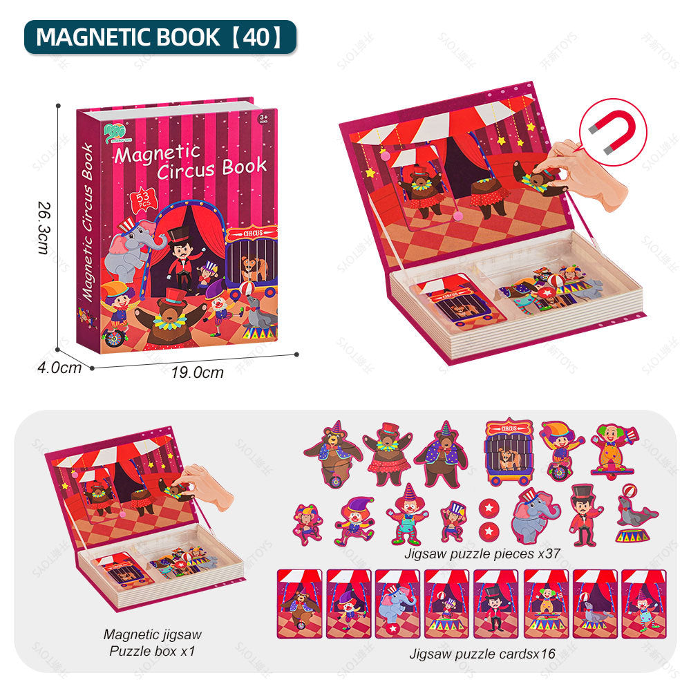 [DIY Educational Magnetic Puzzle Book ],Infant and Toddler Magnetic Stickers,Early education toys and gifts