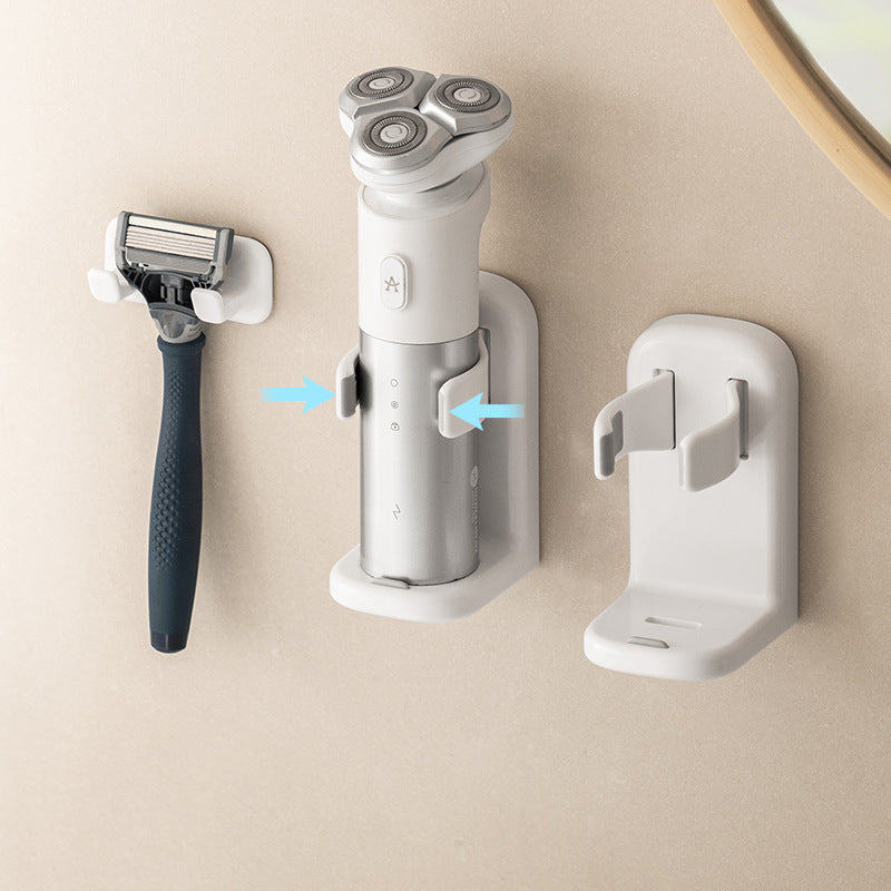 Razor bracket No punching hanger Electric razor storage rack Bathroom razor rack