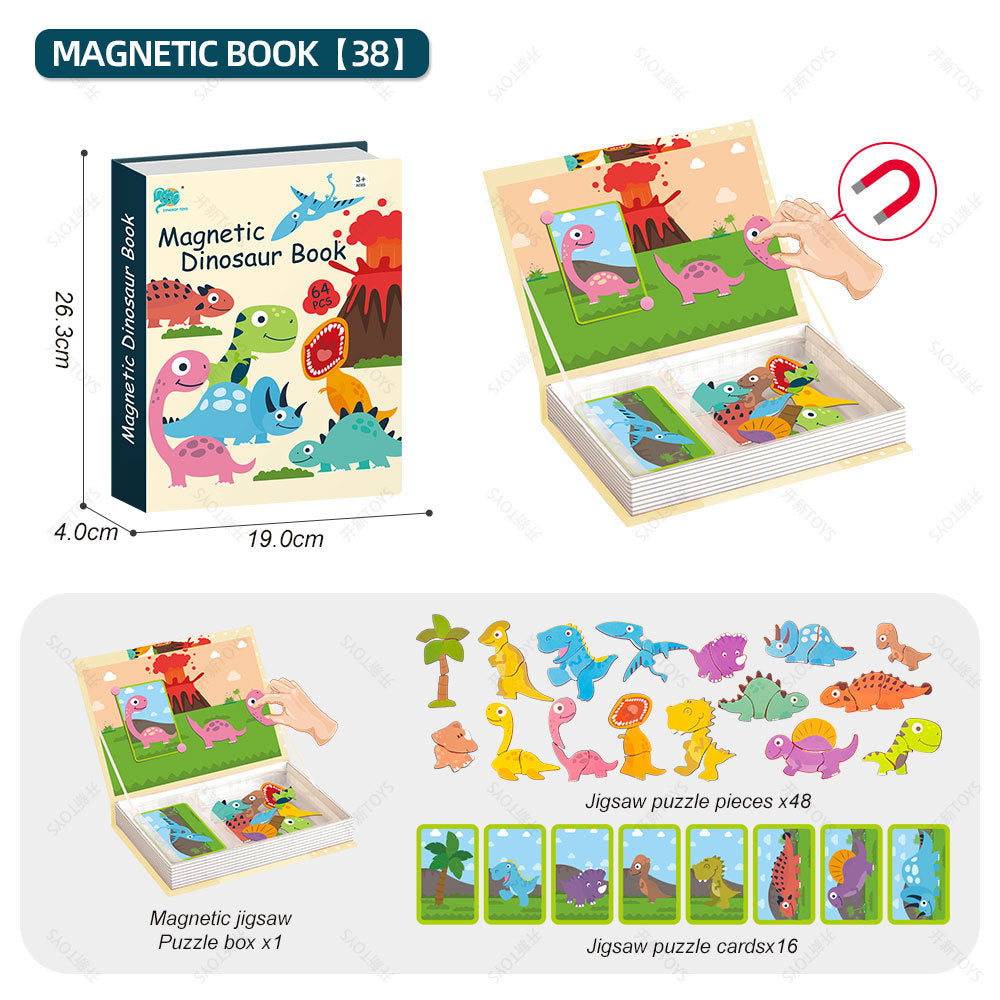 [DIY Educational Magnetic Puzzle Book ],Infant and Toddler Magnetic Stickers,Early education toys and gifts