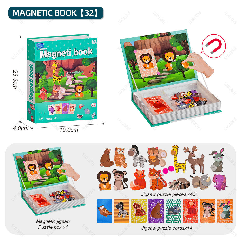 [DIY Educational Magnetic Puzzle Book ],Infant and Toddler Magnetic Stickers,Early education toys and gifts