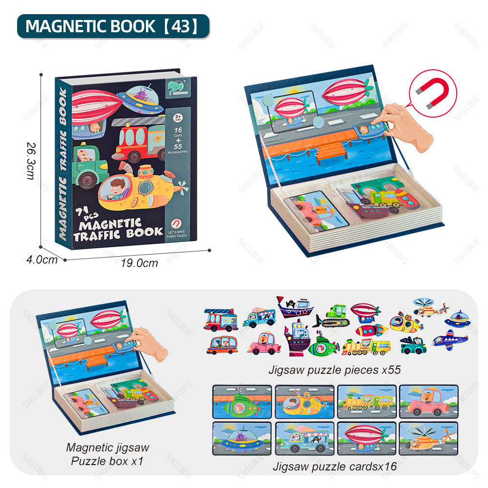 [DIY Educational Magnetic Puzzle Book ],Infant and Toddler Magnetic Stickers,Early education toys and gifts