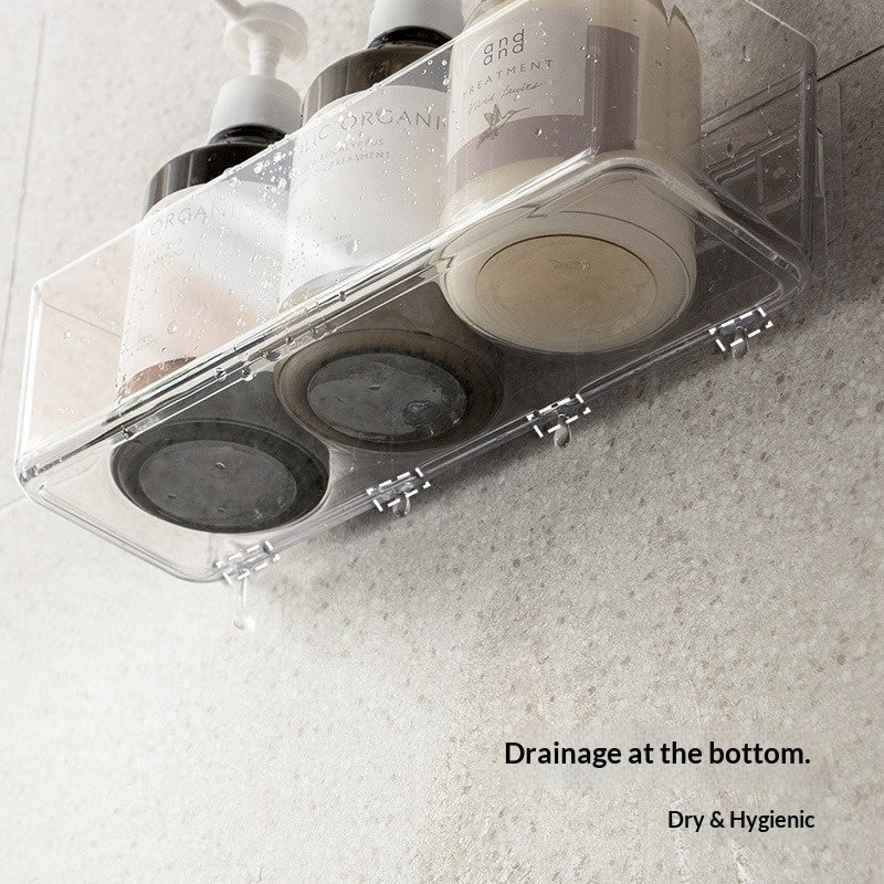Toilet Shelf No Punching Bathroom Wash Desk Wall Storage Rack Wall Hanging Cosmetics Storage Box