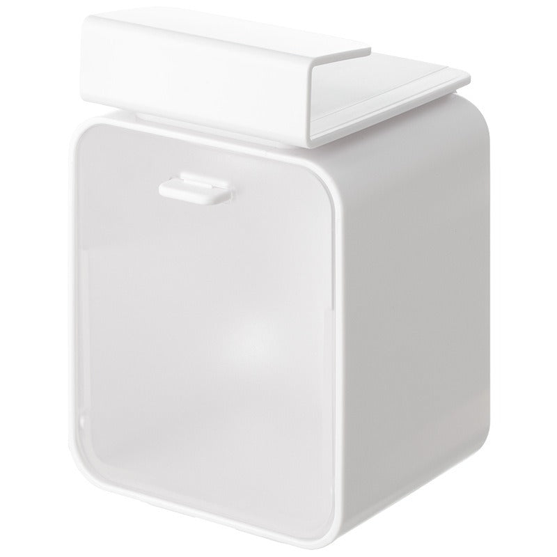 Mirror cabinet storage box hanging under dust belt flip cover cosmetics makeup remover cotton swab bathroom bathroom rack