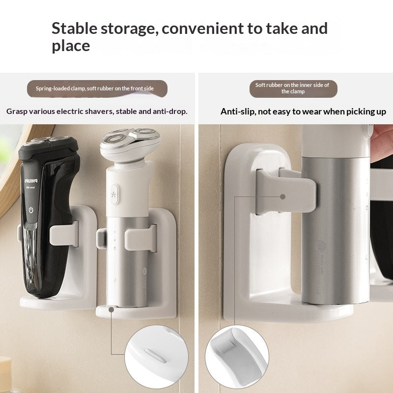 Razor bracket No punching hanger Electric razor storage rack Bathroom razor rack